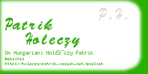 patrik holeczy business card